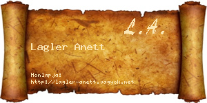 Lagler Anett névjegykártya