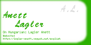 anett lagler business card